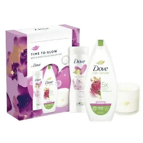 Dove Glowing Women Gift Set ( Shower Gel 225 ml+ Body Lotion 250 ml+ Candle )