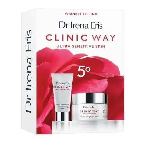 Dr irena eris clinic way 5° wypełnienie zmarszczek dermokrem wypełniający zmarszczki spf20 50ml + dermokrem globalnie regenerujący na noc 25ml