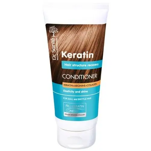 Keratin Conditioner odbudowująca odżywka do włosów matowych i łamliwych 200ml Dr Sante