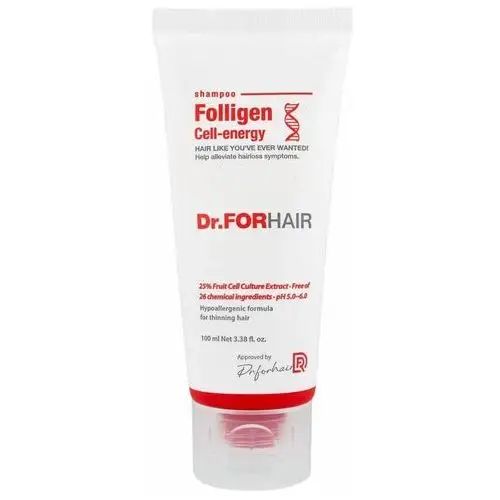 Dr.FORHAIR - FOLLIGEN CELL ENERGY SHAMPOO, 100ml - szampon do włosów ze skłonnością do wypadania