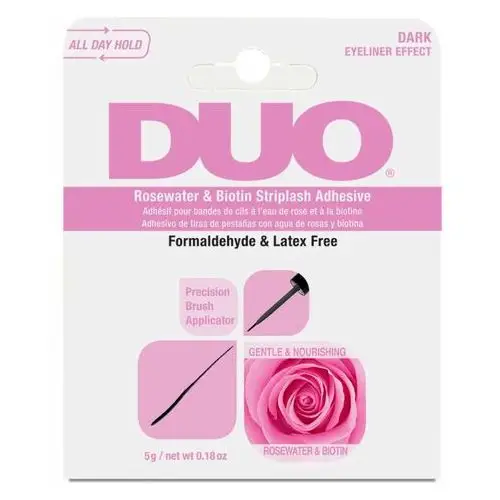 Duo Klej do rzęs czarny z wodą różaną i biotyną rosewater&biotin