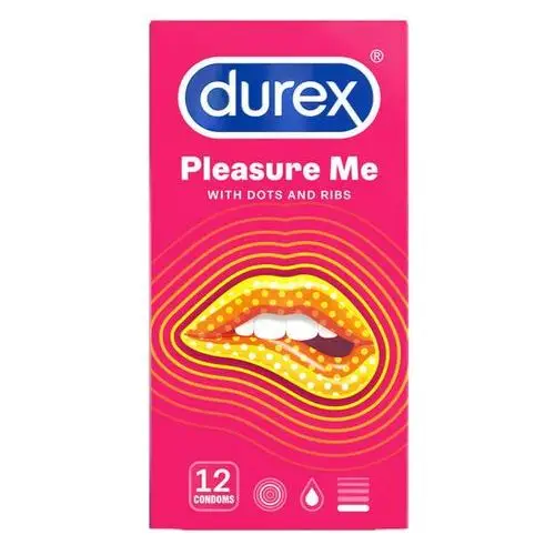 Durex Emoji PleasureMe - prezerwatywa w prążki (12 sztuk)