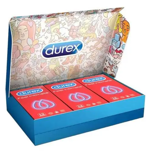 Durex Feel Intimate - opakowanie prezerwatyw cienkościennych (3 x 12 sztuk)