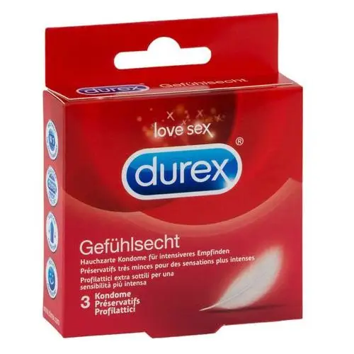 Durex feel thin - prezerwatywa zapewniająca realistyczne odczucia (3db)