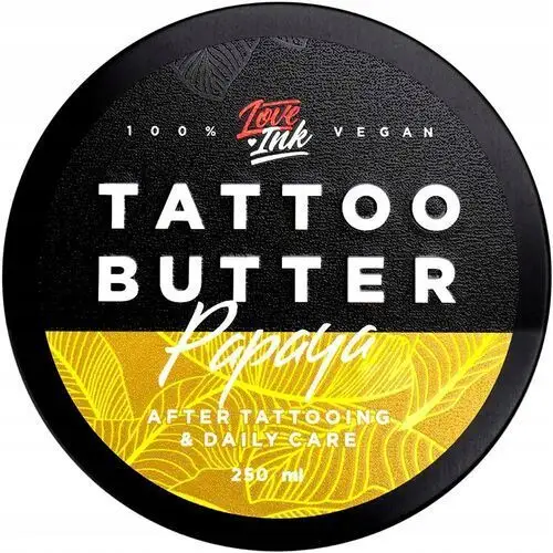 Duże Masło Krem do Pielęgnacji Tatuażu Loveink Tattoo Butter Papaya 250ml