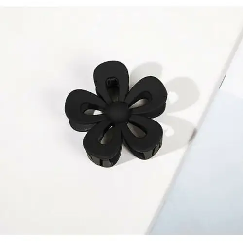 Ecarla - spinka do włosów klamra xl kwiat, czarna