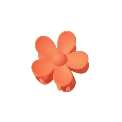 Ecarla - spinka do włosów klamra xl kwiat, pomarańczowa