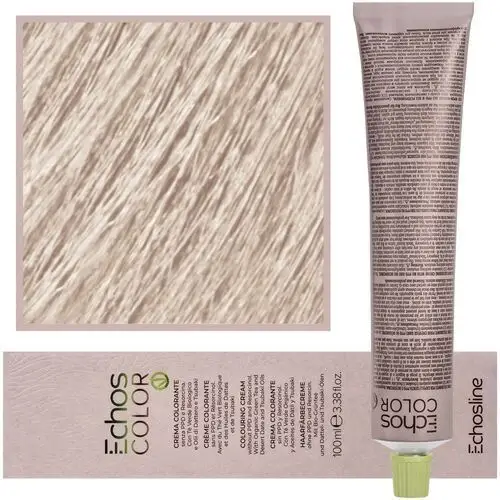 Echosline echos color colouring cream - wegańska farba do włosów, 100ml ice 10,0