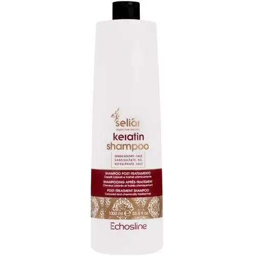 Seliar keratin shampoo - keratynowy szampon do włosów zniszczonych farbowanych, 1000ml Echosline