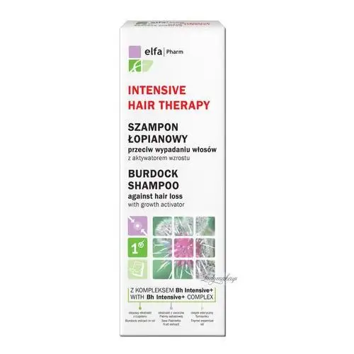 Intensive hair therapy szampon łopianowy przeciw wypadaniu włosów 200ml Elfa pharm