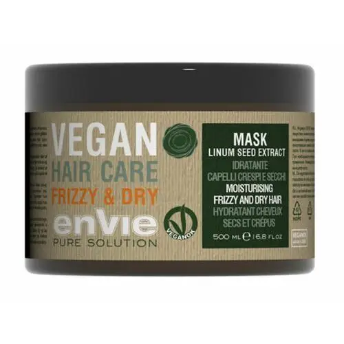 Vegan moisturising frizzy and dry hair mask wegańska maska nawilżająca do włosów suchych, puszących się i kręconych Envie