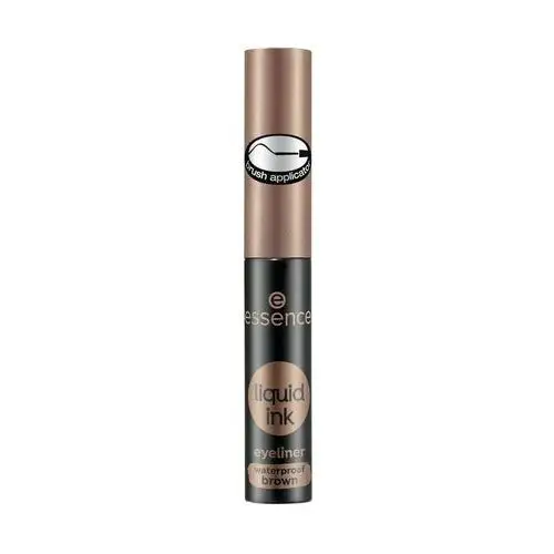 Essence - liquid ink eyeliner - wodoodporny eyeliner w płynie - 02 ash brown