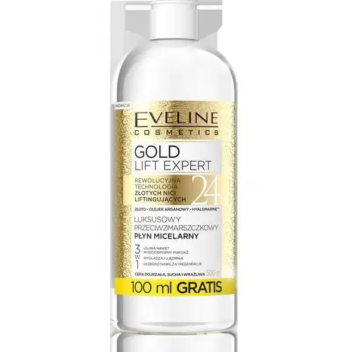 Eveline cosmetics Eveline gold lift expert luksusowy przeciwzmarszczkowy płyn micelarny 3w1 500ml