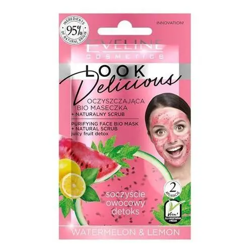 Look delicious oczyszczająca maseczka do twarzy z naturalnym peelingiem feuchtigkeitsmaske 10.0 ml Eveline cosmetics