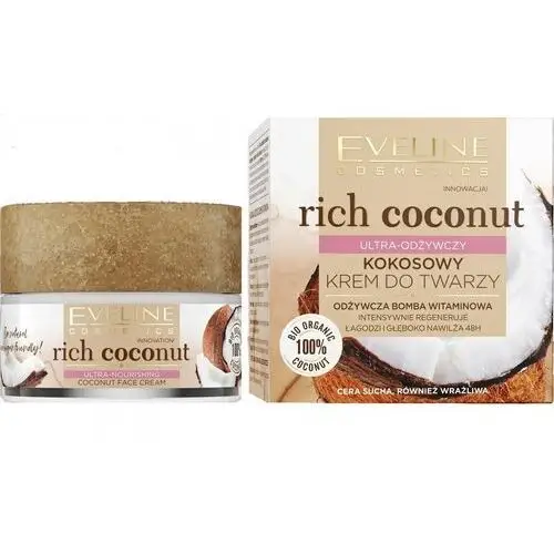 Eveline cosmetics pielęgnacja twarzy eveline cosmetics pielęgnacja twarzy rich coconut ultra-odżywczy kokosowy krem do twarzy gesichtscreme 50.0 ml