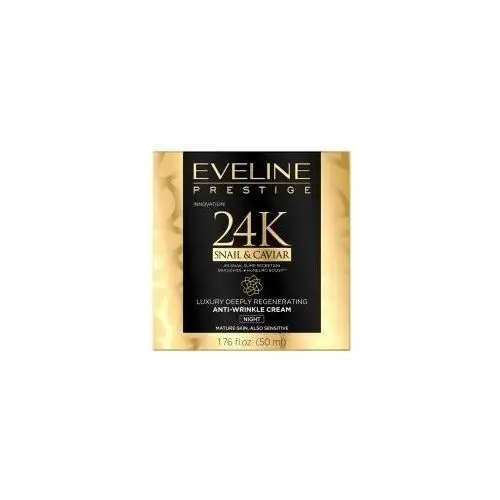 Eveline Cosmetics Prestige 24k Snail&Caviar luksusowy głęboko regenerujący kram przeciwzmarszczkowy na noc 50 ml