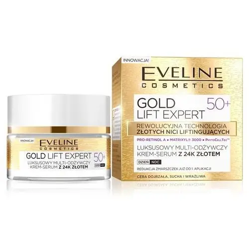 Multi-odżywczy krem-serum ze złotem dzień/noc 50 ml Eveline