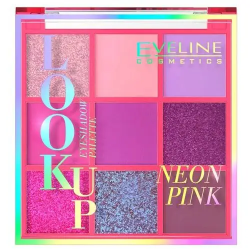 Paleta 9 cieni do powiek neon pink Eveline