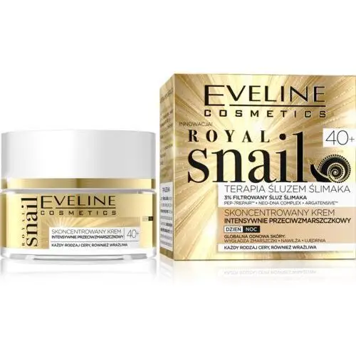 Eveline royal snail skoncentrowany krem intensywnie przeciwzmarszczkowy 40+ na dzień na noc, 50 ml