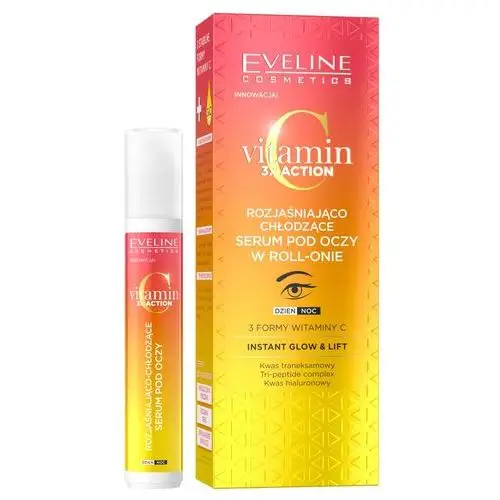 Vitamin C 3x Action rozjaśniająco-chłodzące serum pod oczy w roll-onie 15ml Eveline
