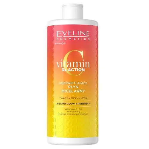 Vitamin c 3x action rozświetlający płyn micelarny 500ml Eveline