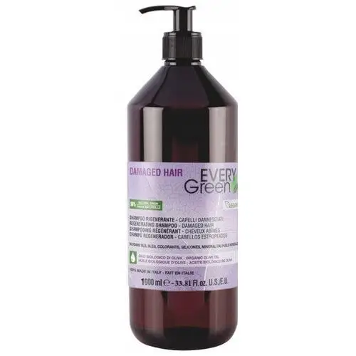 Every Green Damaged Hair Szampon Odbudowa 1L 96% Naturalnych Składników