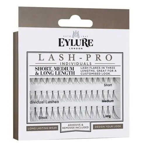 Eylure lash-pro individuals combo, sztuczne rzęsy, kępki, 3 długości