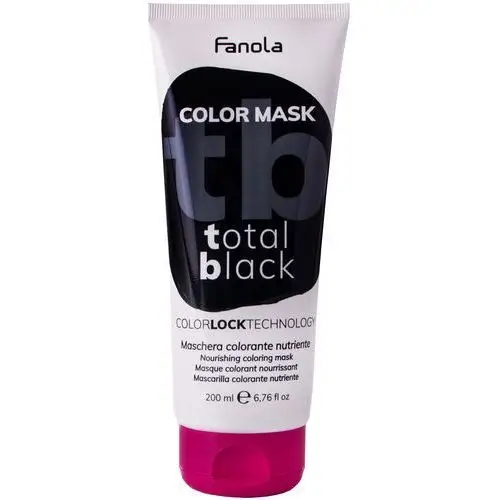 Fanola color mask - maska koloryzująca do włosów, różne kolory 200ml total black