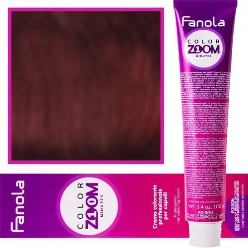 Fanola color zoom krem do farbowania włosów cała paleta 100 ml 4.5 mahoniowy kasztan