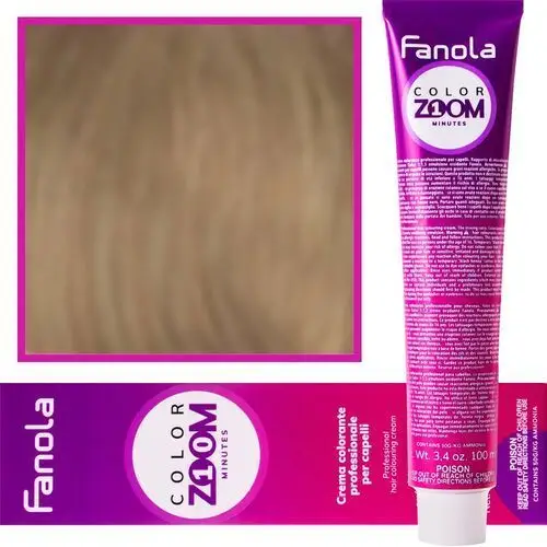 Fanola color zoom krem do farbowania włosów cała paleta 100 ml 8.0 jasny blond, kolor blond