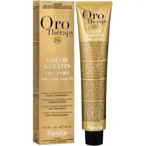 Fanola Oro Therapy - farba do włosów bez amoniaku, pełna paleta kolorów 1,0