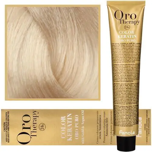 Fanola oro therapy - farba do włosów bez amoniaku, pełna paleta kolorów 10,0