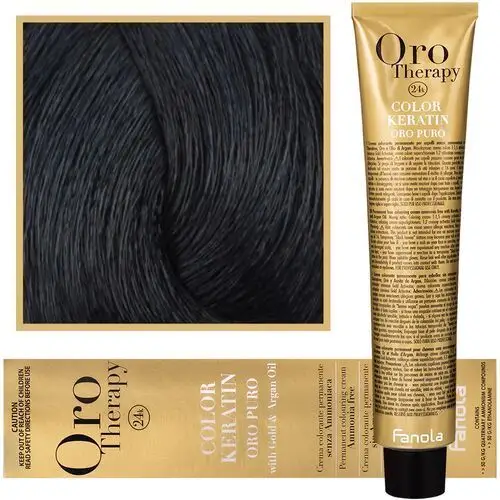 Fanola oro therapy - farba do włosów bez amoniaku, pełna paleta kolorów 1,10