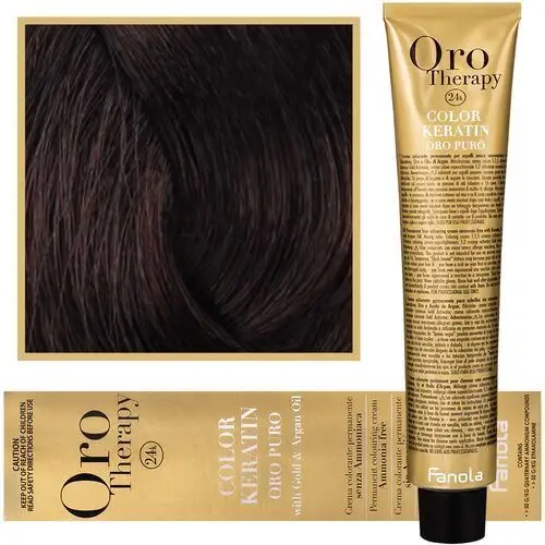Fanola Oro Therapy - farba do włosów bez amoniaku, pełna paleta kolorów 5,14