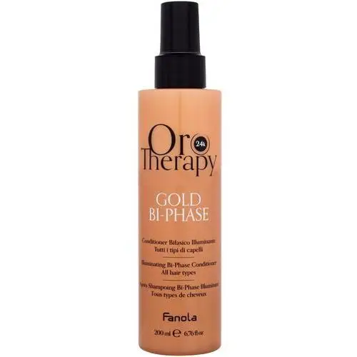 Fanola Oro Therapy Gold Bi-phase - odżywka dwufazowa do włosów matowych, 200ml