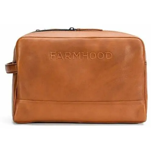 Farmhood memphis xl toilet bag leather 30 cm cognac