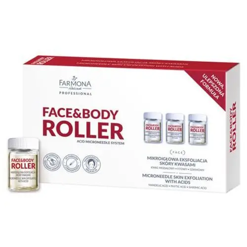 Face & body roller mikroigłowa eksfoliacja skóry kwasami Farmona