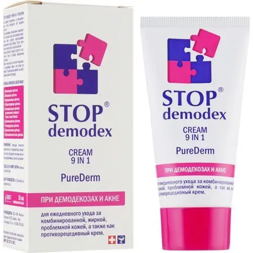 Krem do Twarzy 9 w 1 Purederm Stop Demodex (Demodekoza, Nużyca, Trądzik), 50 ml