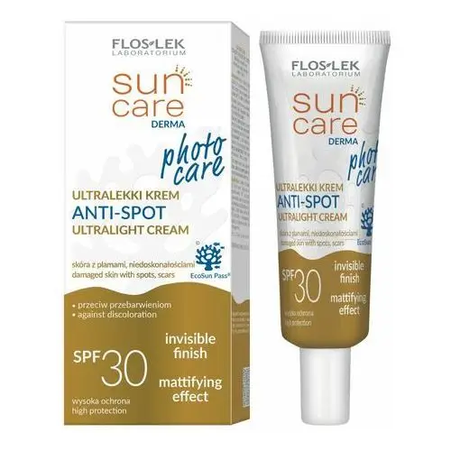 Lekki krem do twarzy spf30 sun care derma Floslek laboratorium