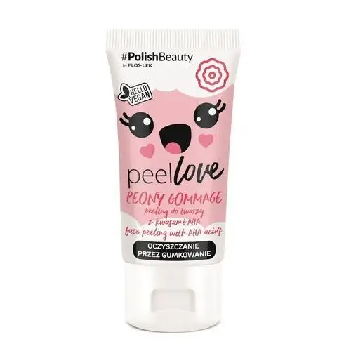 Peellove peony gommage peeling do twarzy z kwasami aha 75ml Floslek