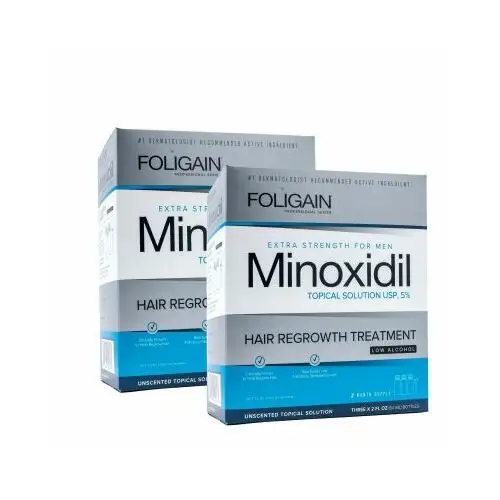 Foligain minoxidil 5% niska zawartość alkoholu 3x60ml