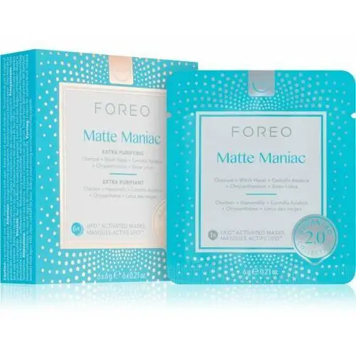 Foreo ufo™ matte maniac oczyszczająca maseczka do twarzy 6 szt