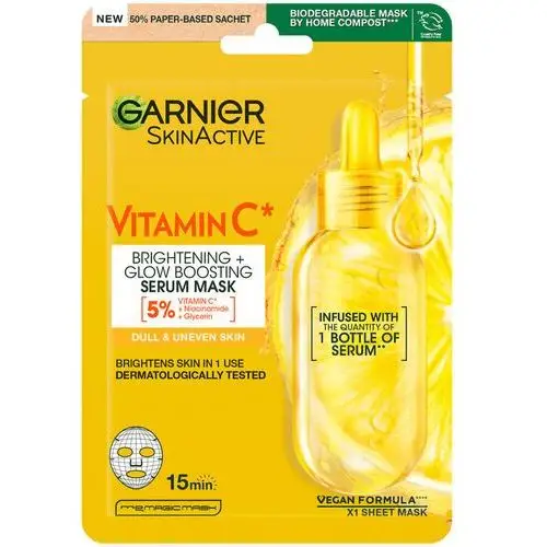 Skin active vitamin c sheet mask super hydrating + brightening (28 g) Garnier