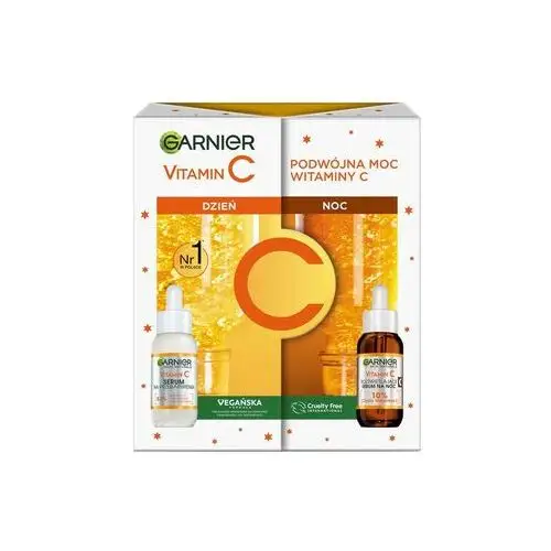 Garnier Vitamin c zestaw serum do twarzy na dzień 30ml + serum do twarzy na noc 30ml