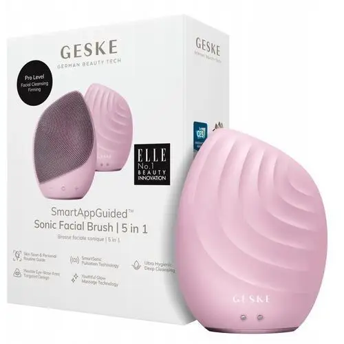 Geske Szczoteczka soniczna Sonic Facial Brush 5 in 1 do mycia twarzy różowa