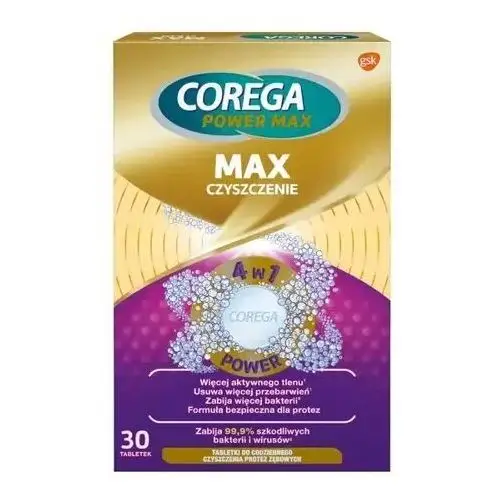 Corega Max Czyszczenie x 30 tabletek rozpuszczalnych