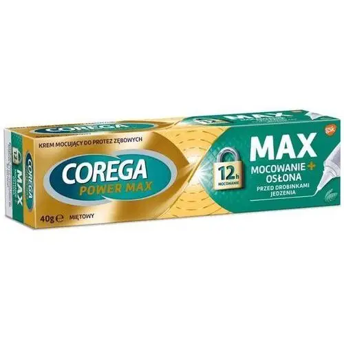 Corega Max Mocowanie + Osłona miętowy krem do protez 40g