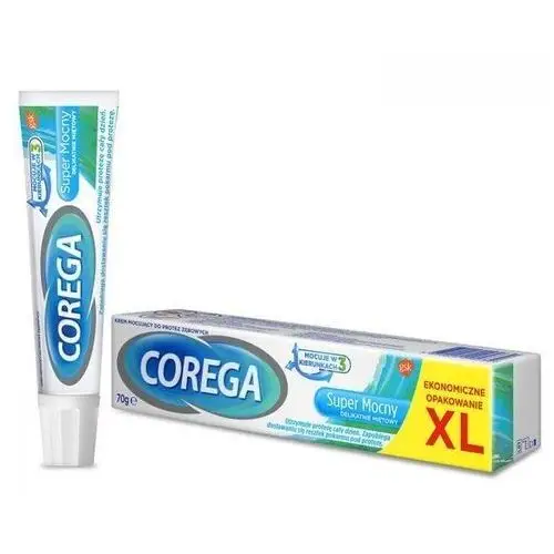 COREGA Super Mocny Krem mocujący do protez zębowych delikatnie miętowy XL 70g