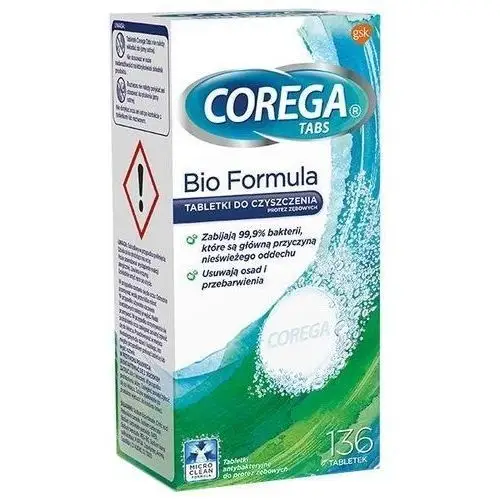 Corega tabs bio formula x 136 tabletek Glaxosmithkline