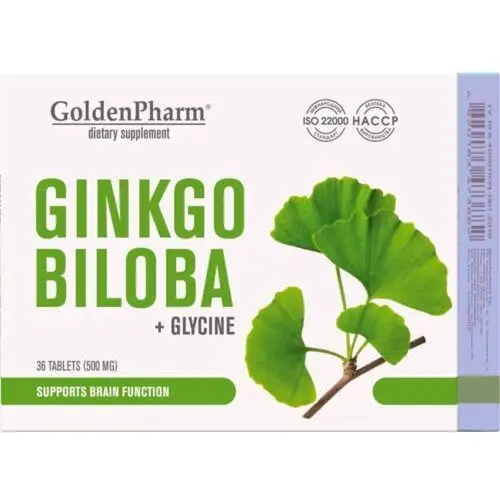 Ginkgo Biloba + Glicyna Stres Intensywna Nauka Nerwice 36 tab